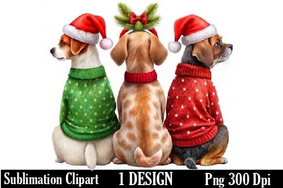 Download Christmas Pets Back View Sublimation - Pets Collection