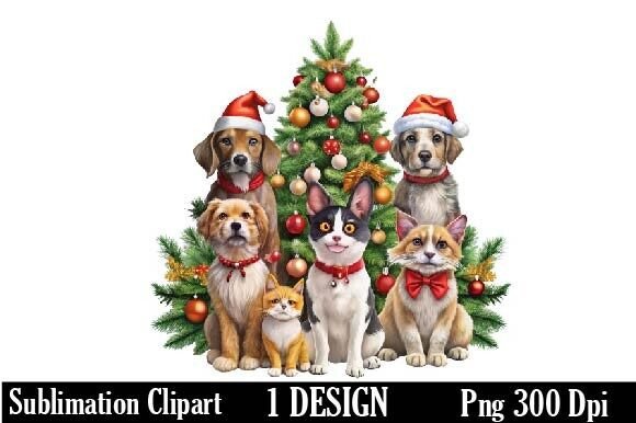Download Christmas Pets Back View Sublimation - Pets Collection