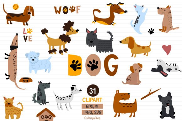 Download Dog Clipart Set, Animal Pets Clipart - Premium Resources