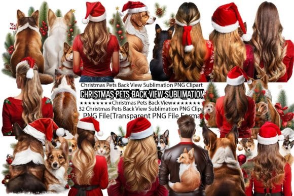 Download Christmas Pets Back View Sublimation - Pets Collection